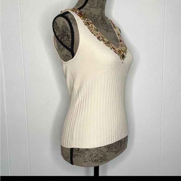 NWT White House Black Market Sequined sweater. - Picture 6 of 10